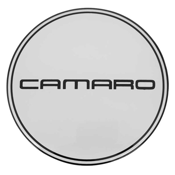 OER® - "Camaro" Black Logo/Silver Background Wheel Center Cap Emblem