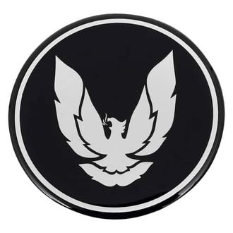 OER® - "Firebird" Silver Logo/Black Background Wheel Center Cap Emblem