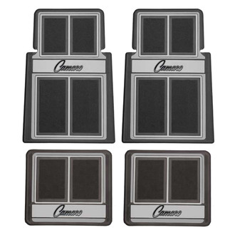 OER® - 1st & 2nd Row Black/Gray Carpet Floor Mat Set