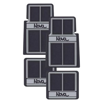 OER® - 1st & 2nd Row Black/Gray Carpet Floor Mat Set