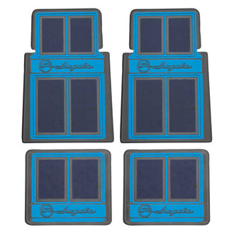 OER® - 1st & 2nd Row Blue Carpet Floor Mat Set
