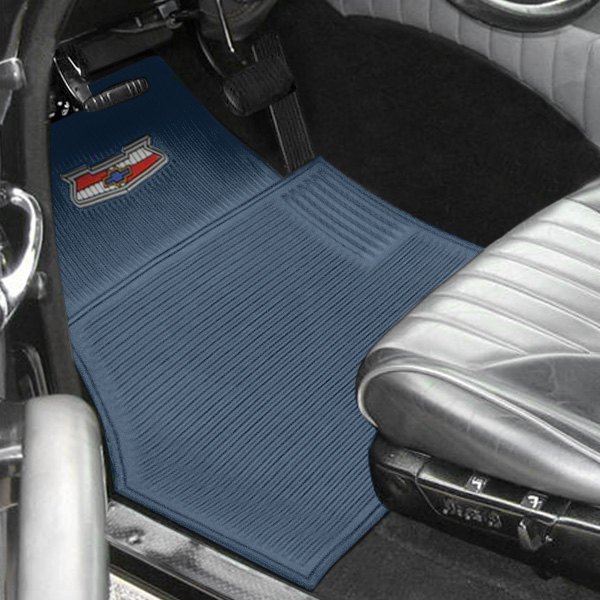 OER® M55203 1st & 2nd Row Light Blue Rubber Floor Mats with Bel Air