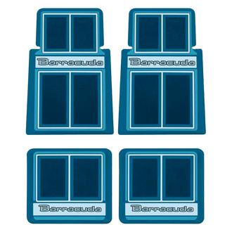 OER® - 1st & 2nd Row Blue Carpet Floor Mat Set