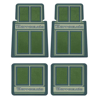 OER® - 1st & 2nd Row Green Carpet Floor Mat Set
