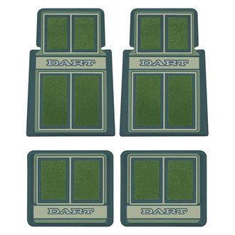 OER® - 1st & 2nd Row Green Carpet Floor Mat Set