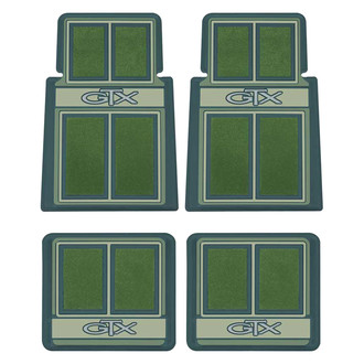 OER® - 1st & 2nd Row Green Carpet Floor Mat Set