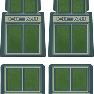 OER® - 1st & 2nd Row Green Carpet Floor Mat Set