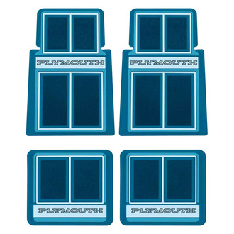 OER® - 1st & 2nd Row Blue Carpet Floor Mat Set