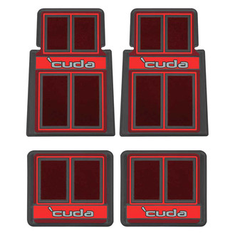 OER® - 1st & 2nd Row Red Carpet Floor Mat Set