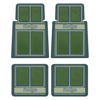 OER® - 1st & 2nd Row Green Carpet Floor Mat Set