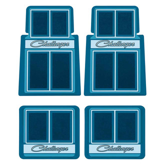 OER® - 1st & 2nd Row Blue Carpet Floor Mat Set
