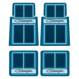 OER® - 1st & 2nd Row Blue Carpet Floor Mat Set