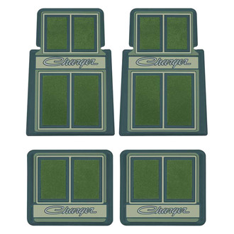 OER® - 1st & 2nd Row Green Carpet Floor Mat Set