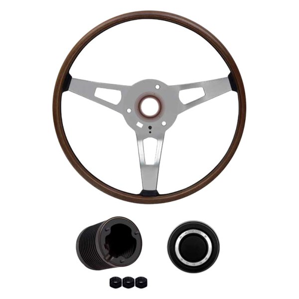 OER® 3Spoke Wood Grain Rim Blow Steering Wheel Kit