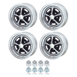 OER® - Magnum Style Chrome Plated Face With Black Painted Slots 15x7 Steel Factory Wheel