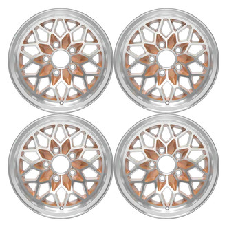 20 Spider-Spoke Silver with Gold Inserts 17x9 Alloy Wheel