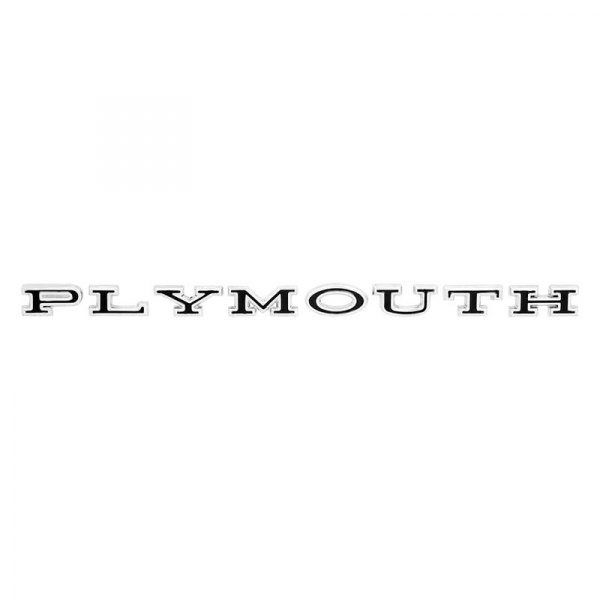 OER® - "Plymouth" Letters Hood/Trunk Lid Emblem
