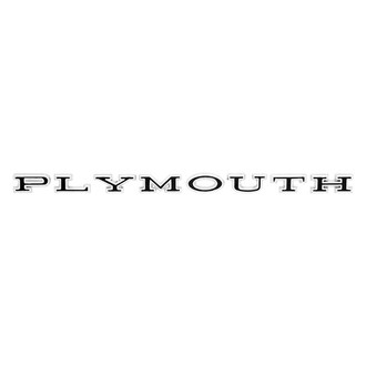 OER® - "Plymouth" Letters Hood/Trunk Lid Emblem