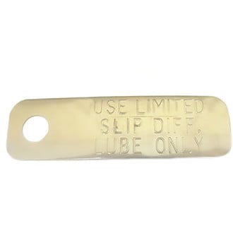OER® - Differential Limited Slip Lube Tag