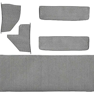 OER® - Gunmetal Gray Molded Loop Replacement Carpet Accessory Kit with Rear Cab Wall, Door & Kick Panels