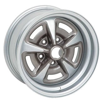 OER® - Rally II Silver With Steel Gray Painted Windows 15x8 Steel Factory Wheel