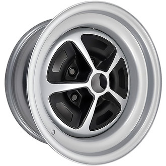 OER® WV418A - 5 Spoke SS Silver with Matte Black Accents 14x7 Steel Factory Wheel