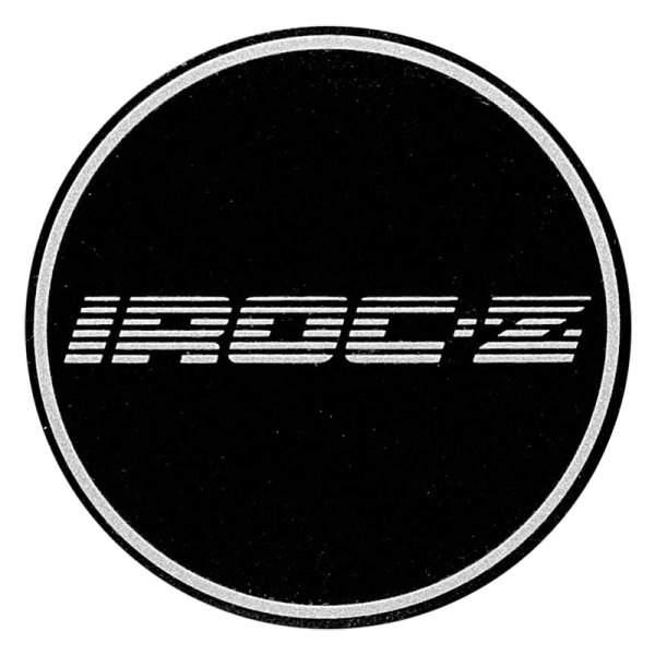 OER® - Black Wheel Center Cap Emblem With Fade Silver "Iroc-Z" Logo