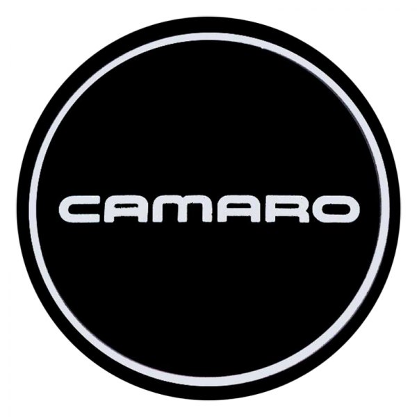OER® - Black Aluminum Wheel Center Cap Emblem With Silver Camaro Logo