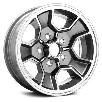 5-Spoke N90 Style Black with Silver Face 14x7 Alloy Wheel