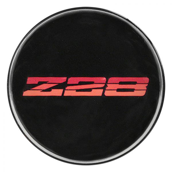 OER® - Black Aluminum Wheel Center Cap Emblem With Red "Z-28" Logo