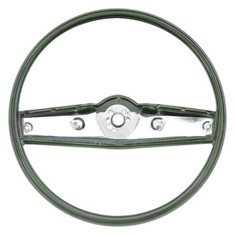 OER® - 2-Spoke Standard Style Steering Wheel with Dark Green Grip