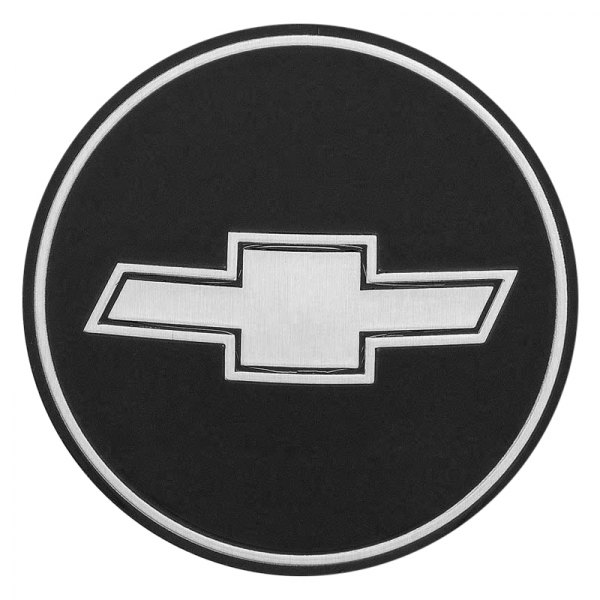 OER® - Black Wheel Hub Cap Emblem With Silver Bow Tie Logo