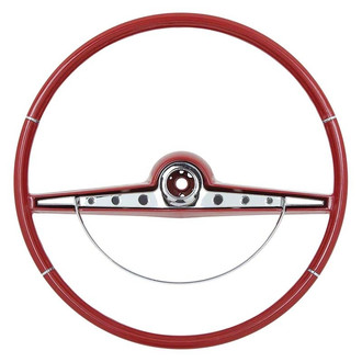OER® - 2-Spoke Red Steering Wheel with Horn Ring
