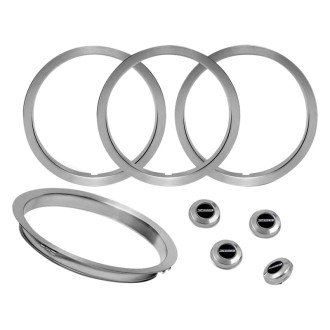 OER® 881228 - Silver Wheel Center Cap and Trim Ring Set with