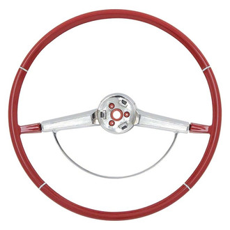 OER® - 2-Spoke Red Steering Wheel with Horn Ring