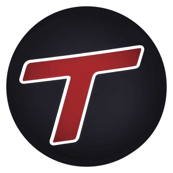 OER® - Black Wheel Hub Cap Emblem With Turbo T Logo
