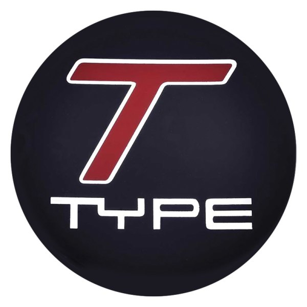 OER® - Black Wheel Hub Cap Emblem With Turbo T Type Logo