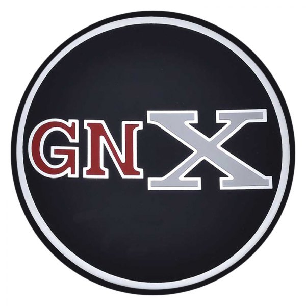 OER® - Black Wheel Hub Cap Emblem With Red/Silver GNX Logo