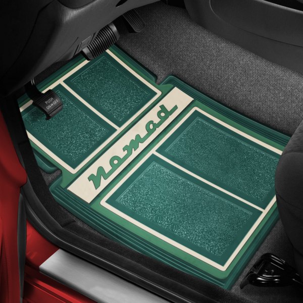  OER® - Dark Green/Green/Ivory Floor Mats with Nomad Script Logo