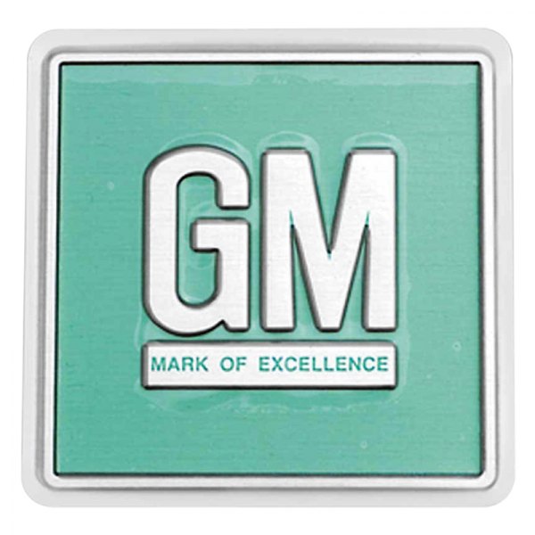 OER® - "GM Mark Of Excellence" Aqua Embossed Door Deflector Decal Emblem