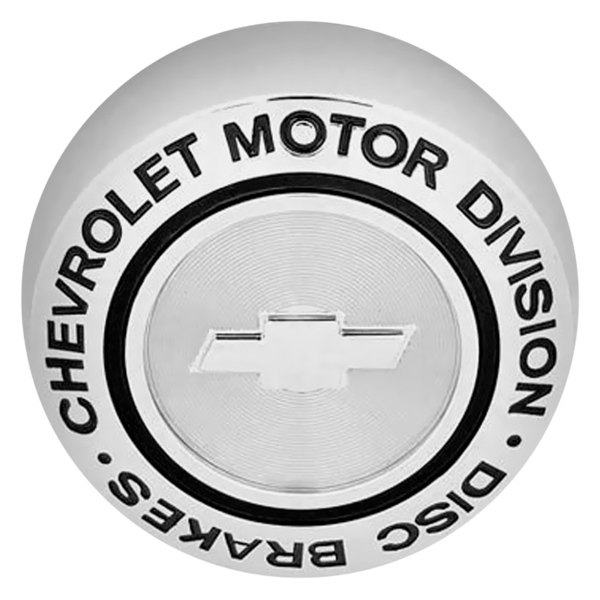 OER® - Chrome Wheel Ornament Set With "Chevrolet Motor Division"