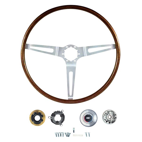 OER® R6532 3Spoke Steering Wheel Kit with Walnut Grip