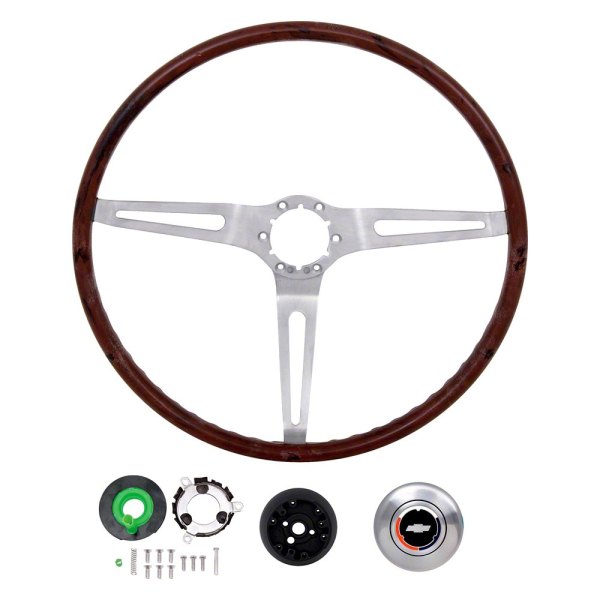 OER® - 3-Spoke Rosewood Woodgrain Steering Wheel Kit