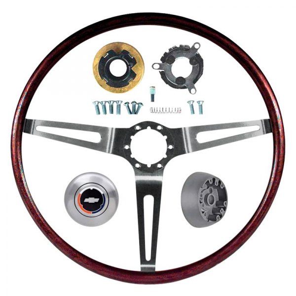 OER® - 3-Spoke Rosewood Steering Wheel Kit