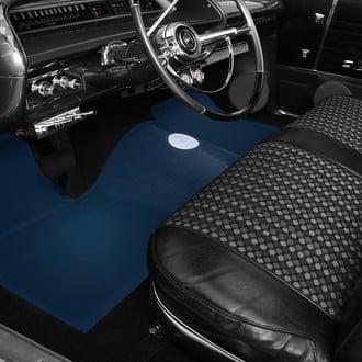 OER® - 1st & 2nd Row Medium Blue Rubber Floor Mat Set