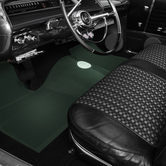 OER® - 1st & 2nd Row Dark Green Rubber Floor Mat Set