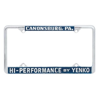 OER® - Blue / Chrome License Plate Frame with White Yenko™ Hi-Performance Logo