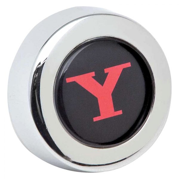 OER® - Silver Yenko® Wheel Center Hub Cap With Red Yenko Logo on a Black Background