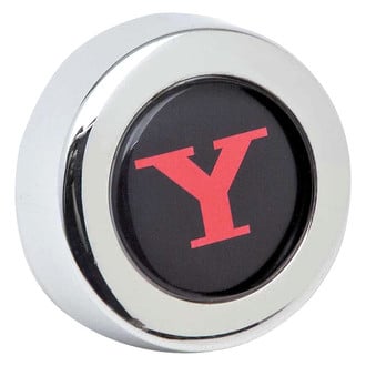 OER® - Yenko® Silver Wheel Center Hub Cap With Red Yenko Logo on a Black Background
