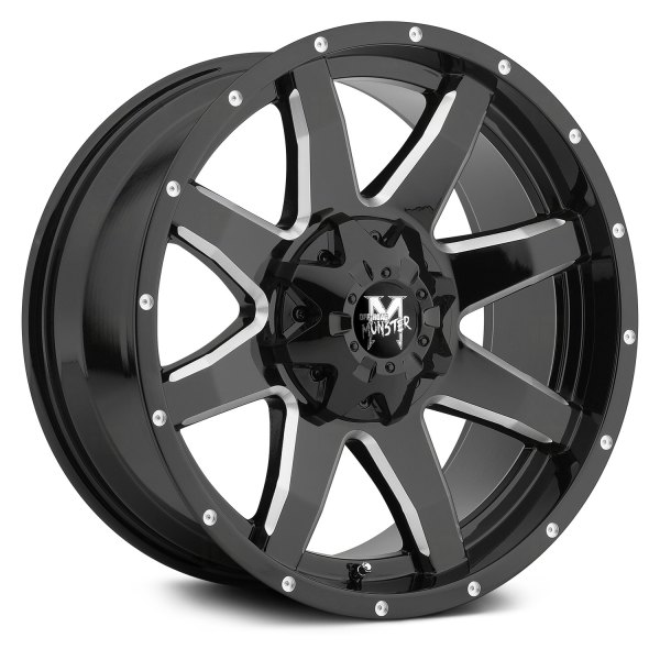 OFF-ROAD MONSTER® - M08 Gloss Black with Milled Accents